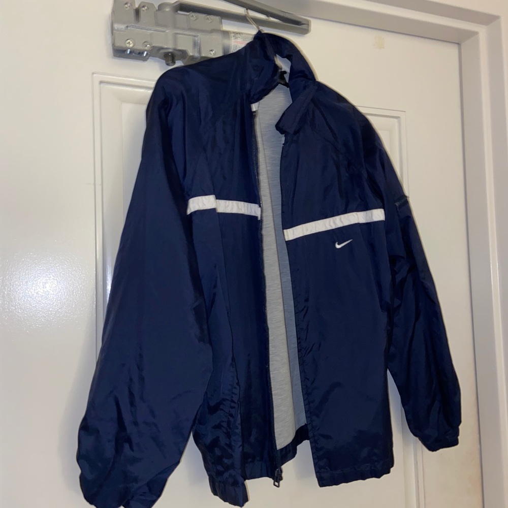 Nike Windbreaker Navy Blue Size Medium